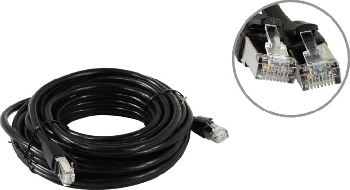 Vention <IKKBK> Patch Cord SFTP кат.8 8м, чёрный