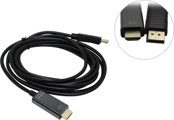 KS-is <KS-744-3> Кабель-адаптер DisplayPort(M) -> HDMI 19(M) 3м