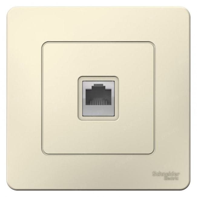 Schneider Electric BLNIS011002 BLANCA С/У РОЗЕТКА телефонная RJ11, МОЛОЧНЫЙ