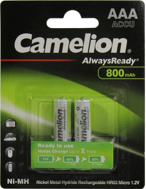 Аккумулятор Camelion NH-AAA800ARBP2 (1.2V, 800mAh) NiMH, Size "AAA" <уп. 2 шт>