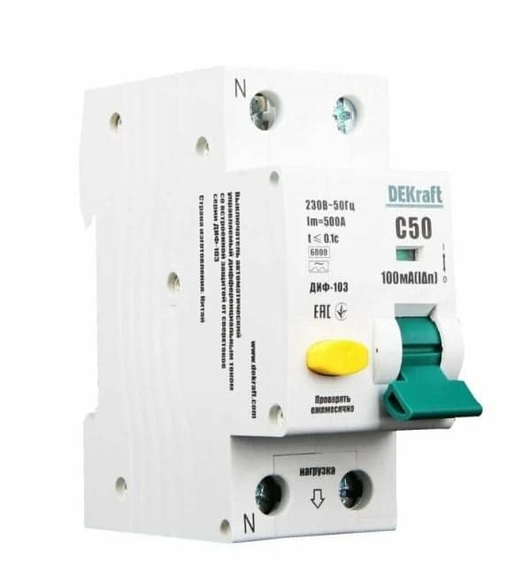 Schneider Electric 16235DEK АВДТ 1Р+N 50А 100мА A С ДИФ-103 6кА
