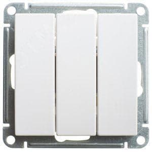 Schneider Electric VS0510-351-1-86 W59 Выключатель трехклавишный, 10АХ, механизм, белый (VS0510-351-1-86)
