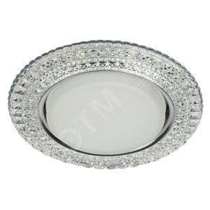Б0029638 DK LD26 SL/WH Светильник ЭРА декор cо светодиодной подсветкой Gx53, прозрачный (50/800)