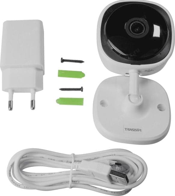 Камера видеонаблюдения IP Trassir TR-W2C1 Wi-Fi 2.8-2.8мм цв. корп.:белый (TR-W2C1 (2.8 MM))