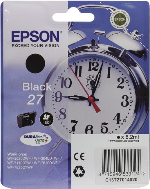 Картридж 27 <C13T27014020/2> Black для Epson WorkForce WF-3620/3640/7110/7610/7620
