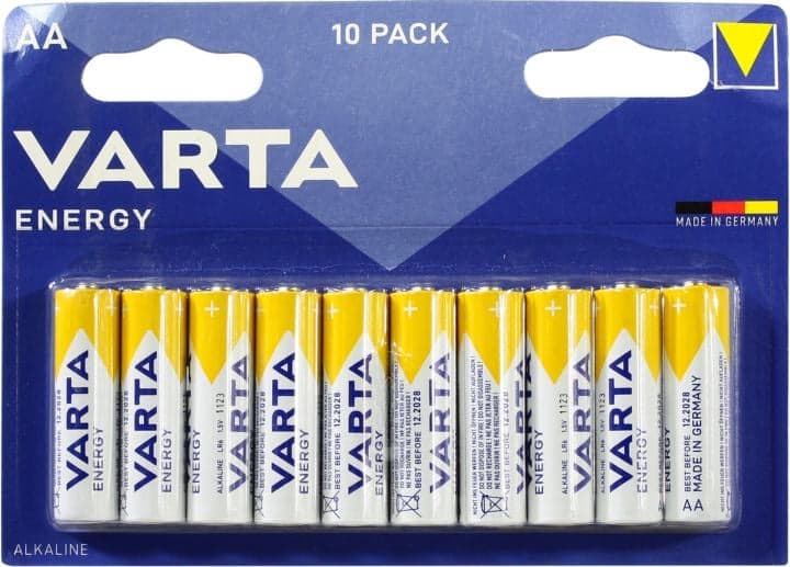 VARTA ENERGY 4106-10, Size"AA", 1.5V, щелочной (alkaline) <уп. 10 шт>