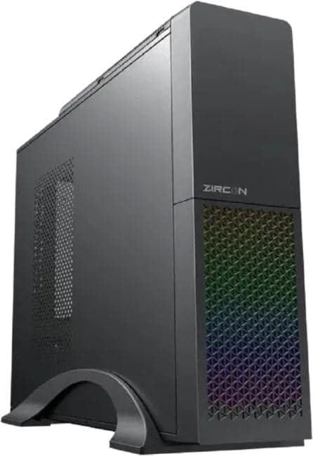 Корпус Zircon Desk MINI 300W (Desktop, Micro-ATX, Черн., 1*USB3.0, 1*Type-C, 1*80мм)