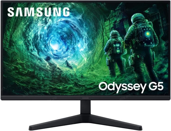 27" Монитор Samsung Odyssey G5 G53F S27FG532EI черный [2560x1440@200 Гц, IPS, LED, 1000:1, 300 Кд/м?, 178°/178°, Displa