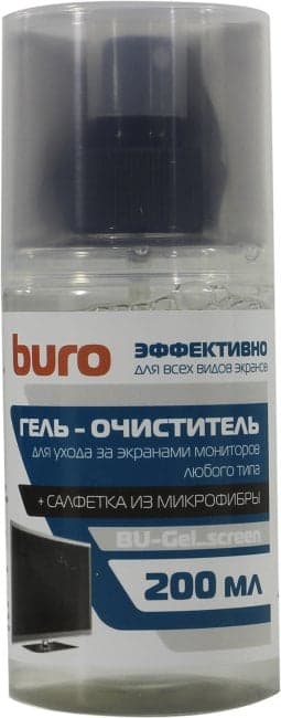 Buro <BU-Gel_screen> Очиститель для экранов (200мл + салфетка из микрофибры)
