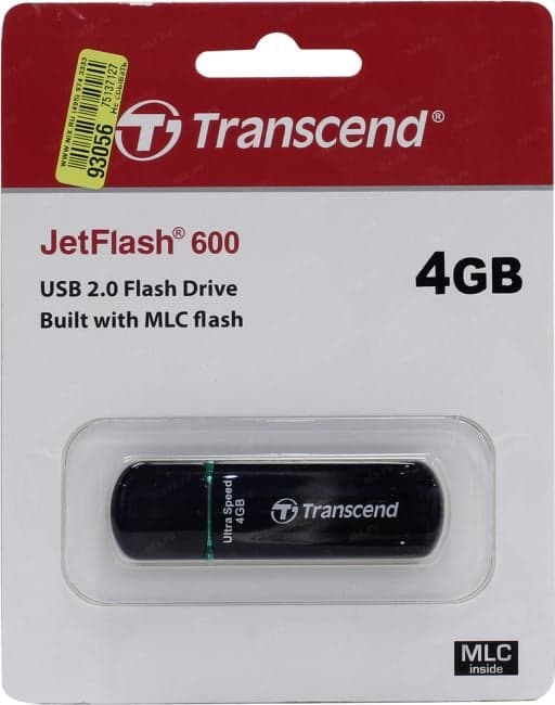 Transcend <TS4GJF600> JetFlash 600 USB2.0 Flash Drive 4Gb (RTL)