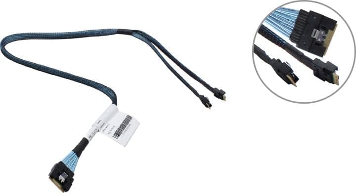 Amphenol <RSL74-9219> Кабель SFF8654 (x8) --> 2xSFF8654 (x4)