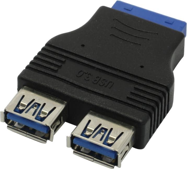 Espada <Ei20U32> Переходник 20pin -> 2xUSB3.0 (горизонтальное расположение портов)