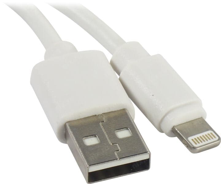 Ritmix <RCC-122 White> Кабель USB AM ->Lightning 1м