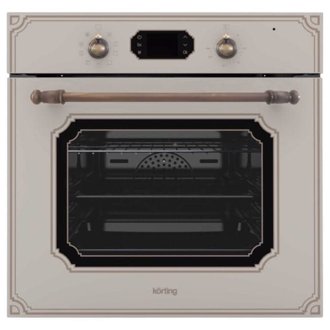 Korting OKB 4911 CRGB Духовой шкаф, Габариты (ВхШхГ) (мм): 595х595х580, 9 режимов, ретро, бежевый