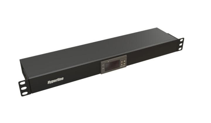 Hyperline TMP-230V/2w-RAL9004 Микропроцессорная контрольная панель,1U, для всех шкафов 19'', подключение до двух устрой