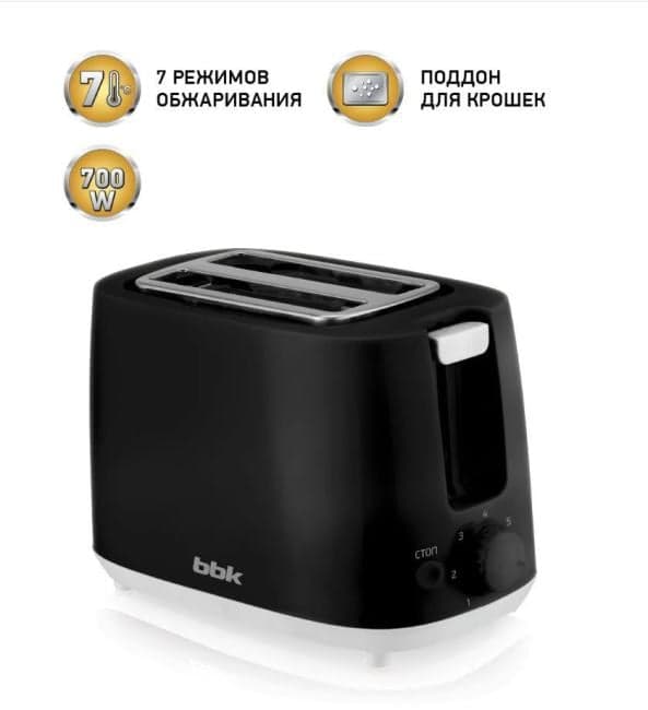 BBK <TR82 белый> Тостер (700Вт)