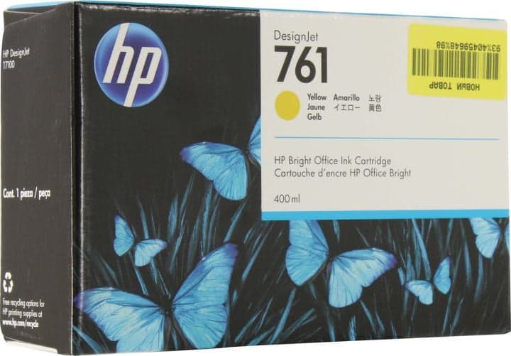 Картридж HP CM992A (№761) Yellow для HP DesignJet T1700