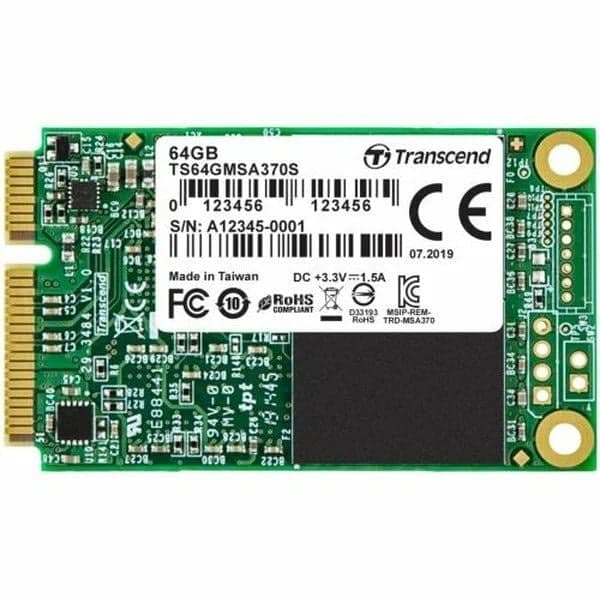Transcend TS64GMSA370S накопитель Transcend MSA370S 64 Гб,mSATA SATA III MLC