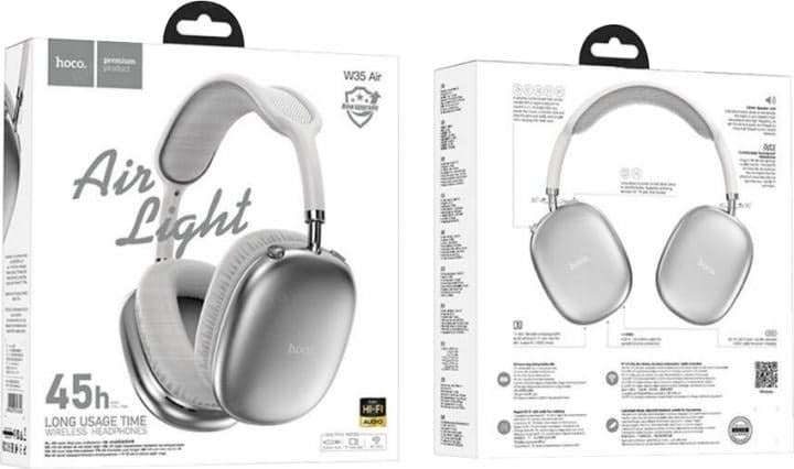 6942007616355 полноразмерные HOCO W35 Air Triumph,bluetooth 5.3,AUX,: синий