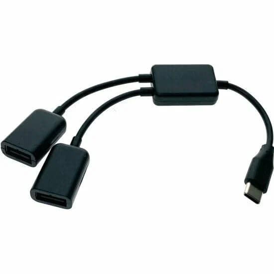 Кабели/Переходники хаб USB 3.1 Type C M to 2хUSB 2.0 F, 20см , Espada EhC220