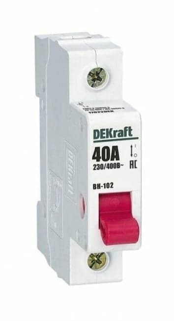 Выключатель DEKraft 17022DEK разъединитель 1Р 40А ВН-102