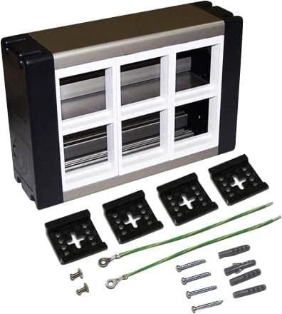 Блок Lanmaster LAN-WA-WBK2-F45/6 нстенный, сдвоенный, на 6 модулей Mosaic 45x45