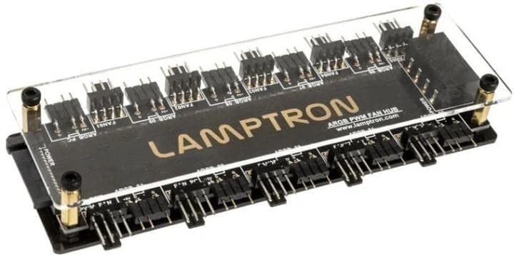 LAMP-FHRGB Панель управления вентиляторами и подсветкой Lamptron SP903-RGB PWM FAN HUB-Black