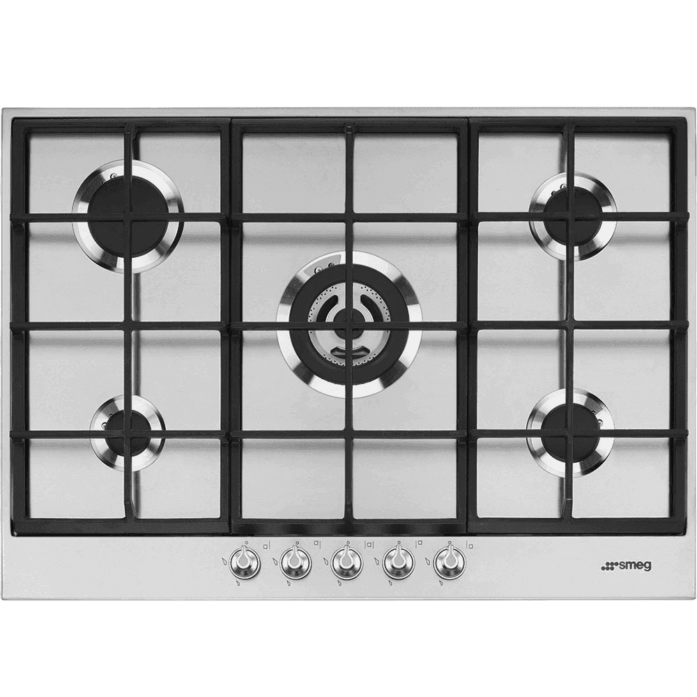 Встраиваемая газовая панель SMEG/ Газ, Linea,газовая варочная панель, 72,5 см,нержавеющая сталь